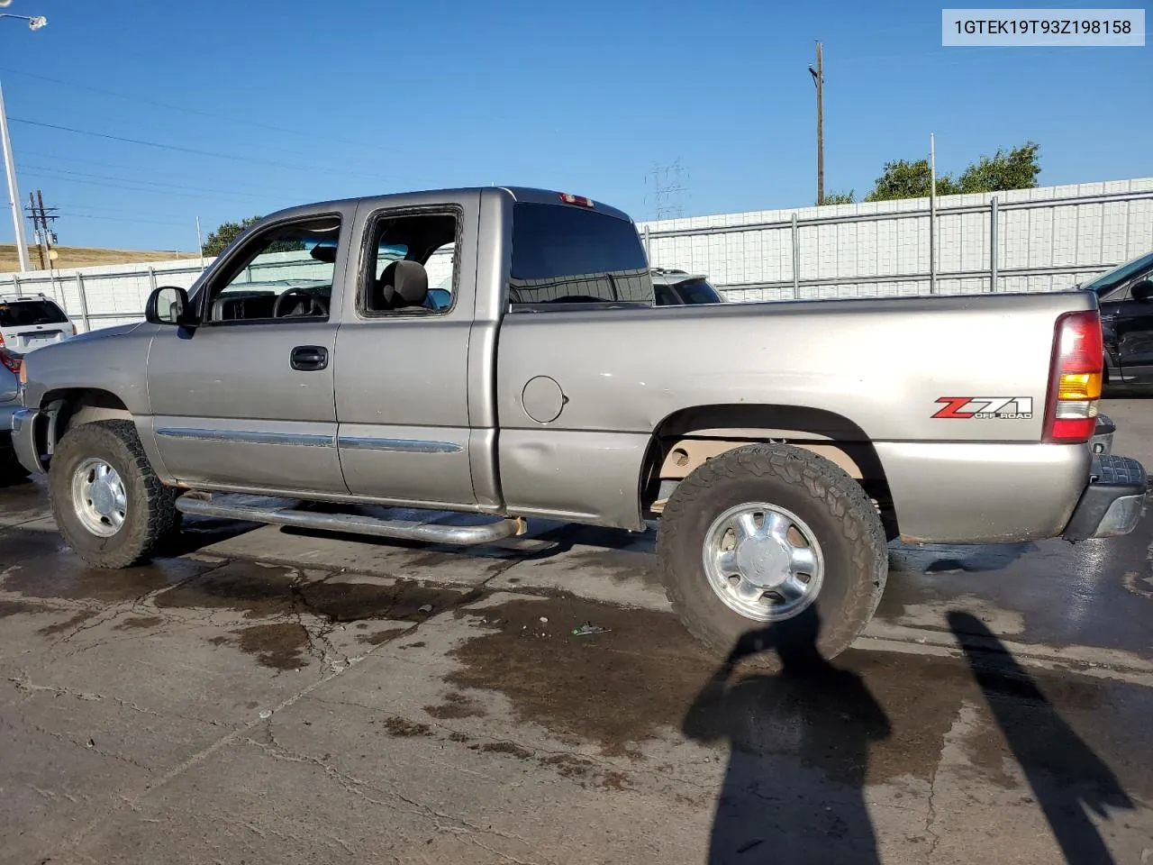 2003 GMC New Sierra K1500 VIN: 1GTEK19T93Z198158 Lot: 72346494