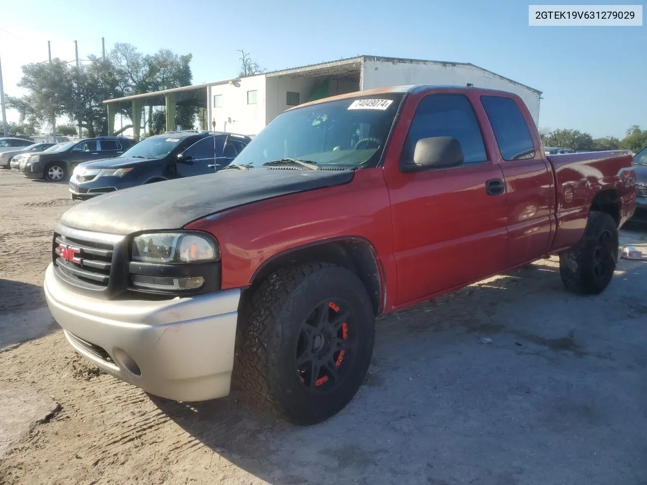 2003 GMC New Sierra K1500 VIN: 2GTEK19V631279029 Lot: 74049074