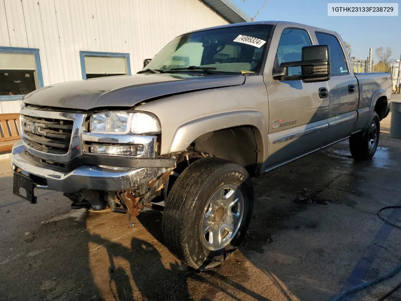 2003 GMC Sierra K2500 Heavy Duty VIN: 1GTHK23133F238729 Lot: 74989324