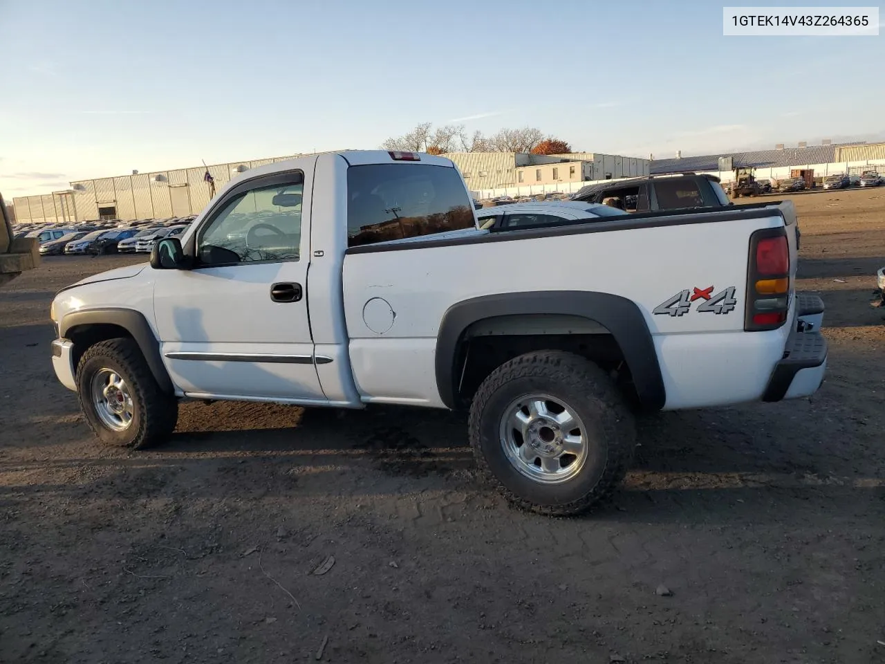 2003 GMC New Sierra K1500 VIN: 1GTEK14V43Z264365 Lot: 77048804