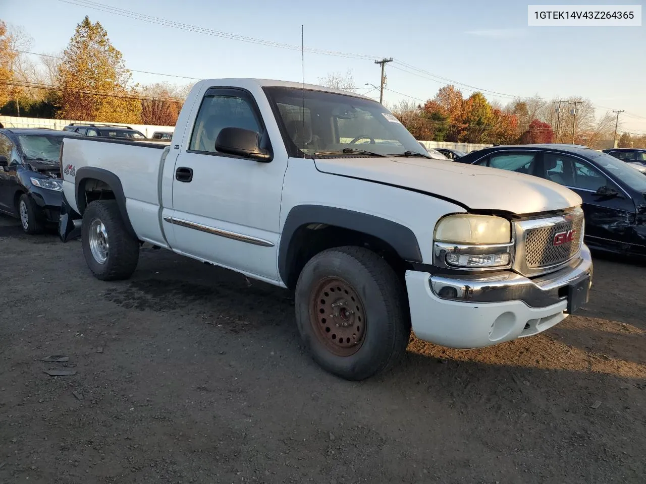 2003 GMC New Sierra K1500 VIN: 1GTEK14V43Z264365 Lot: 77048804