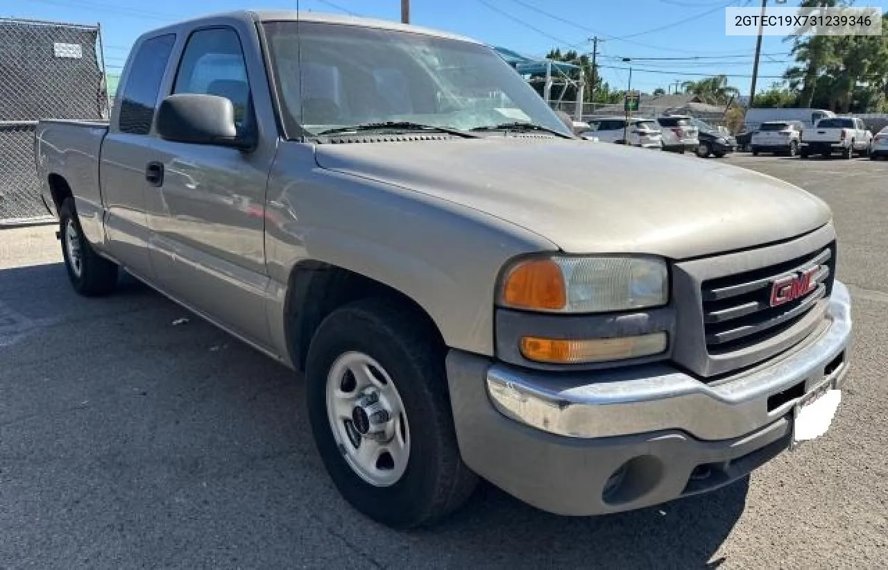 2003 GMC New Sierra C1500 VIN: 2GTEC19X731239346 Lot: 77679104