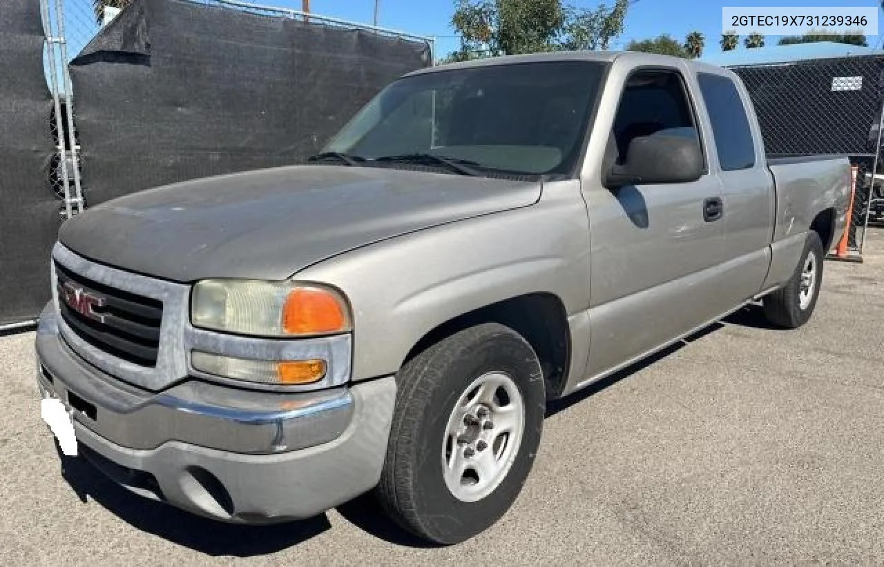 2003 GMC New Sierra C1500 VIN: 2GTEC19X731239346 Lot: 77679104