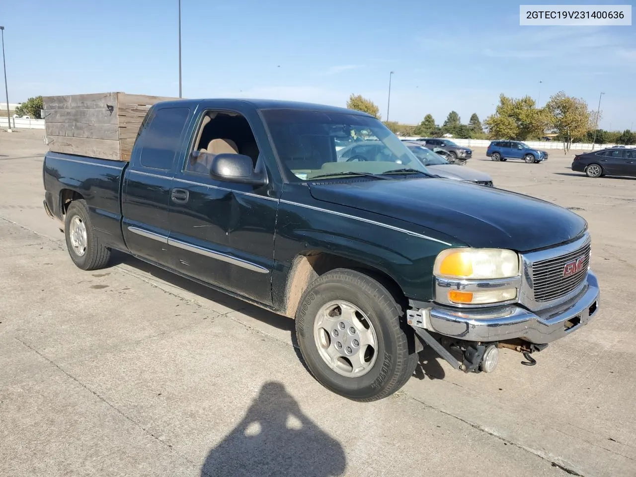 2003 GMC New Sierra C1500 VIN: 2GTEC19V231400636 Lot: 77945444