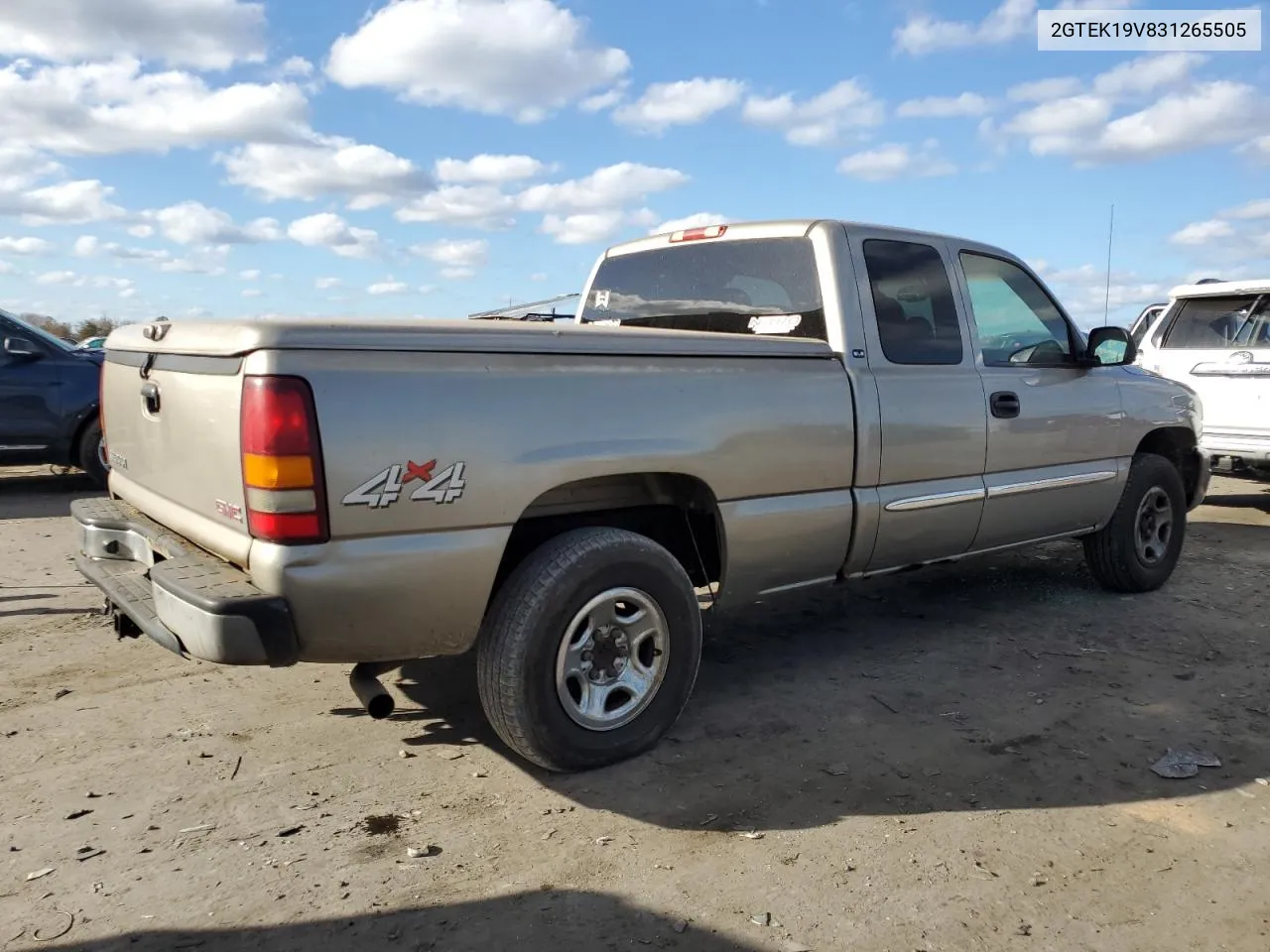 2003 GMC New Sierra K1500 VIN: 2GTEK19V831265505 Lot: 79110744