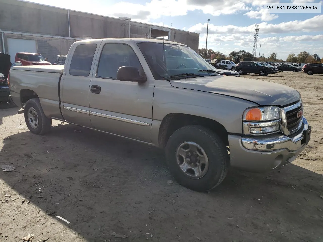 2003 GMC New Sierra K1500 VIN: 2GTEK19V831265505 Lot: 79110744