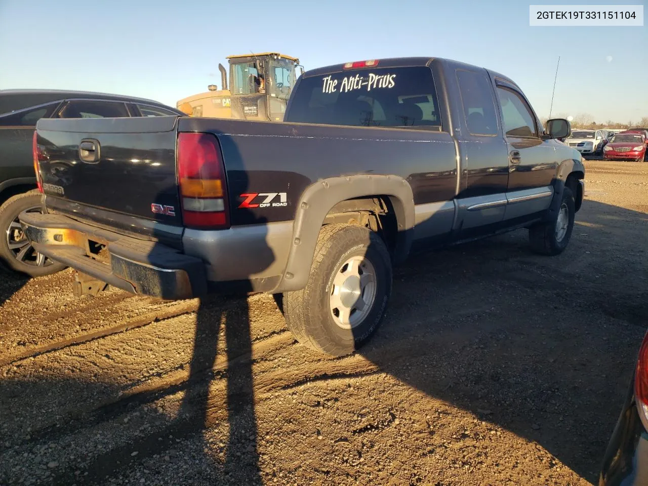 2003 GMC New Sierra K1500 VIN: 2GTEK19T331151104 Lot: 80539184