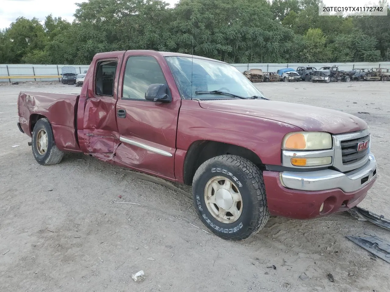 2004 GMC New Sierra C1500 VIN: 2GTEC19TX41172742 Lot: 69622164