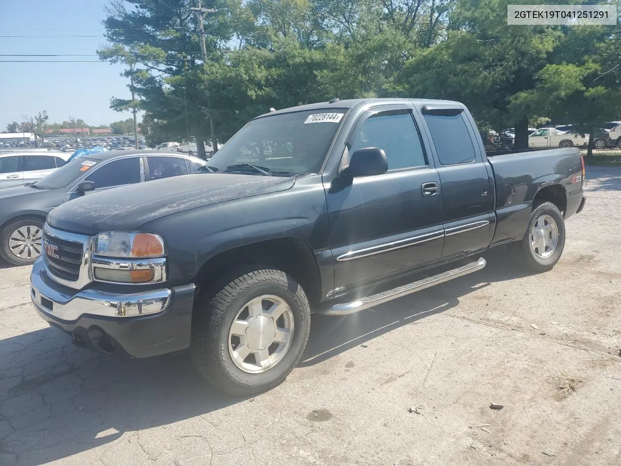 2004 GMC New Sierra K1500 VIN: 2GTEK19T041251291 Lot: 70228144