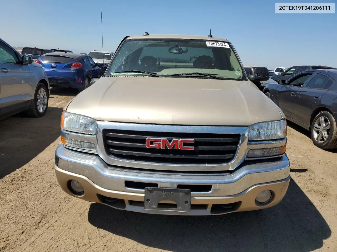 2004 GMC New Sierra K1500 VIN: 2GTEK19T041206111 Lot: 70673424