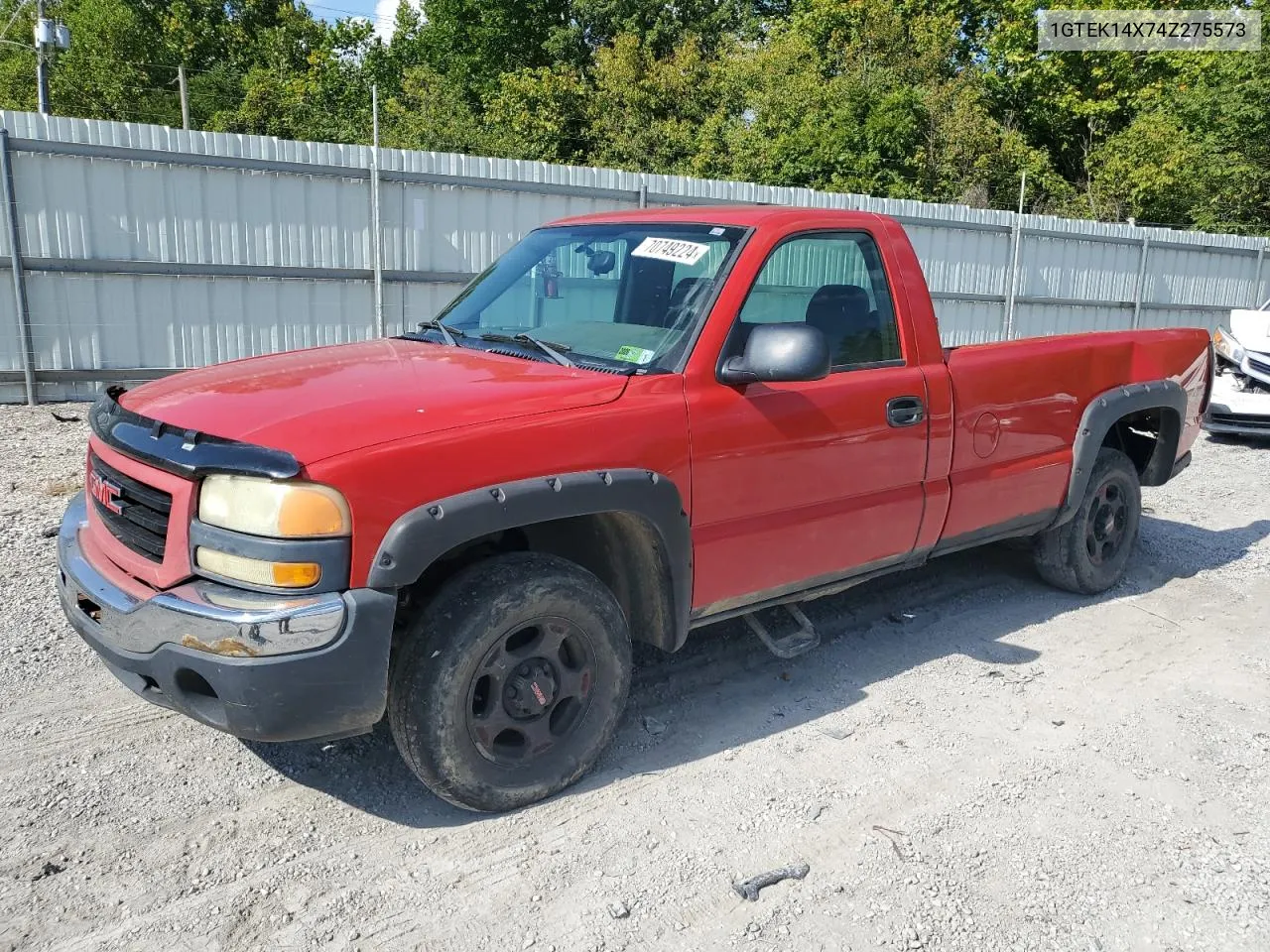 2004 GMC New Sierra K1500 VIN: 1GTEK14X74Z275573 Lot: 70749224