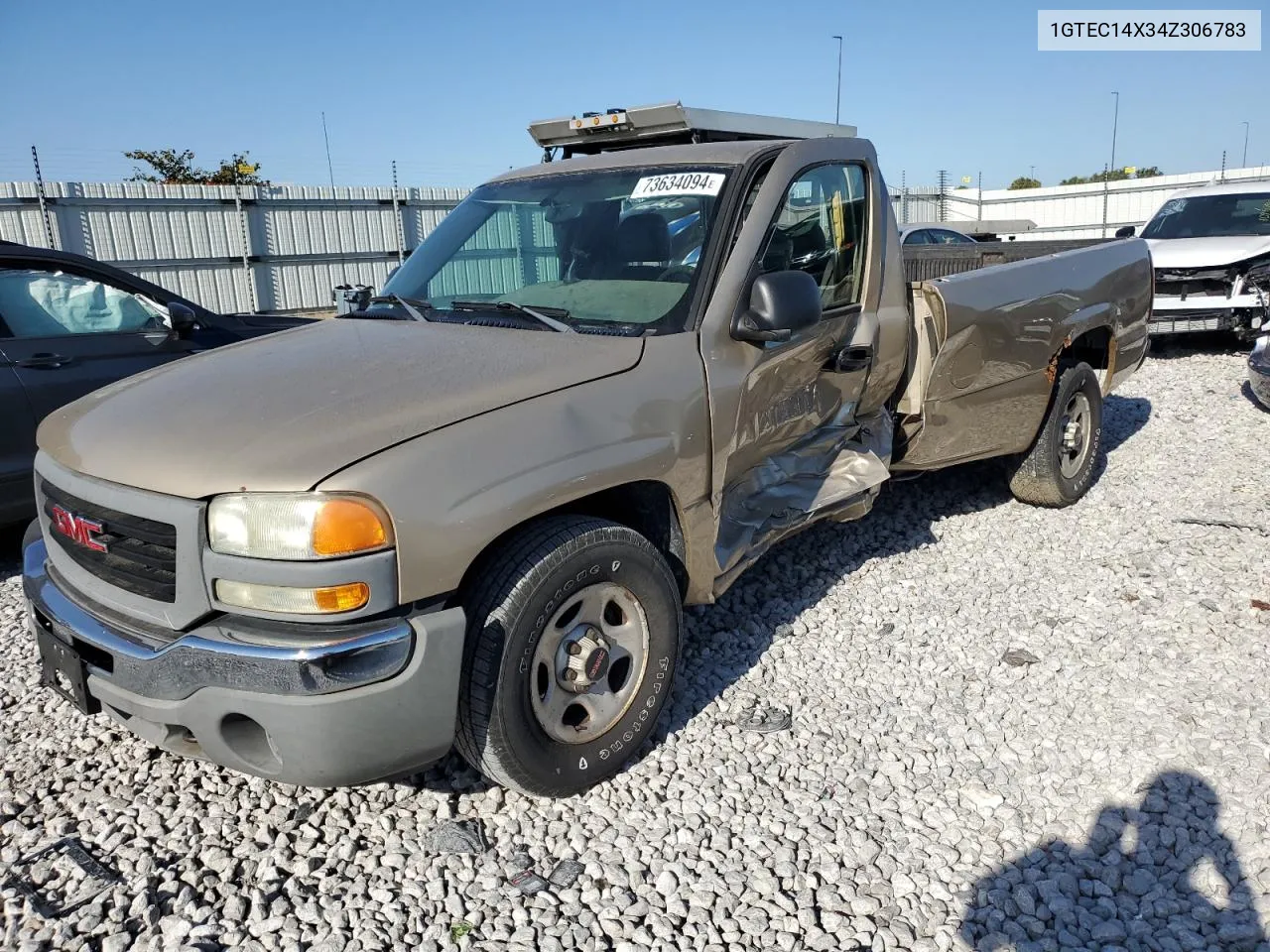 2004 GMC New Sierra C1500 VIN: 1GTEC14X34Z306783 Lot: 73634094