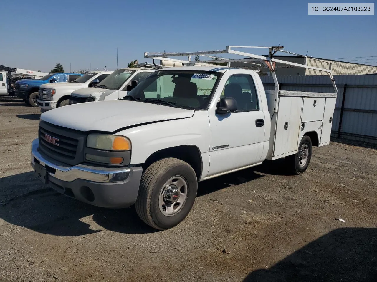 2004 GMC New Sierra C2500 VIN: 1GTGC24U74Z103223 Lot: 73696604