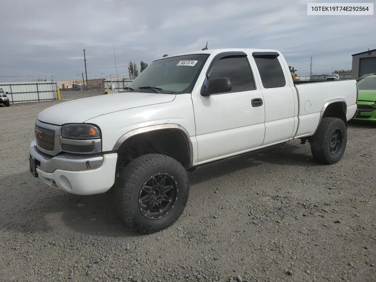 2004 GMC New Sierra K1500 VIN: 1GTEK19T74E292564 Lot: 74527574