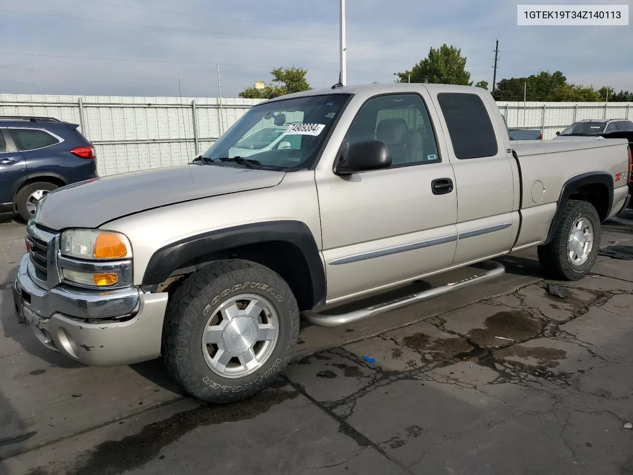 2004 GMC New Sierra K1500 VIN: 1GTEK19T34Z140113 Lot: 74909384