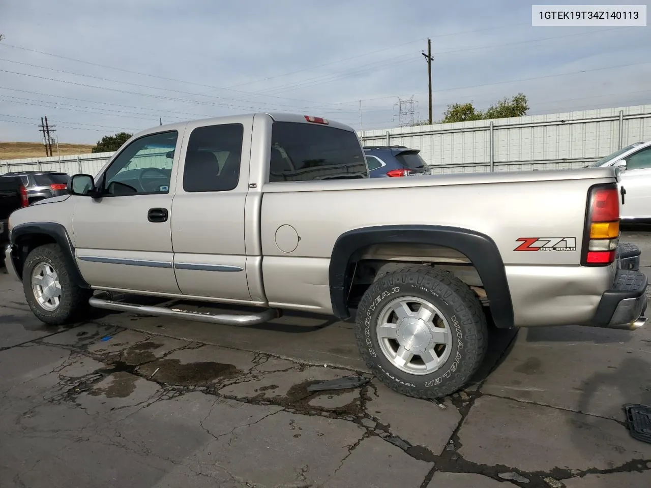 2004 GMC New Sierra K1500 VIN: 1GTEK19T34Z140113 Lot: 74909384