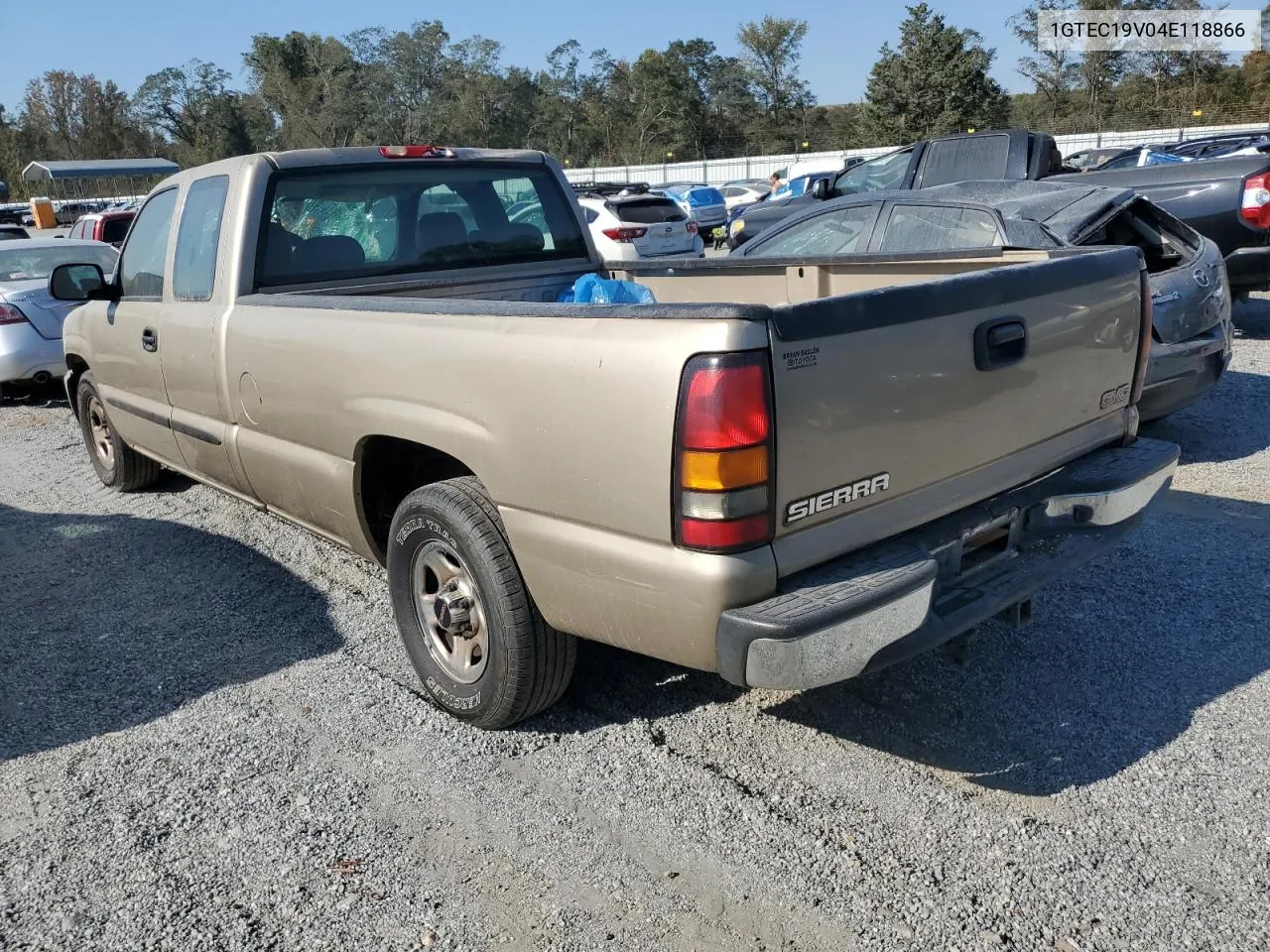 2004 GMC New Sierra C1500 VIN: 1GTEC19V04E118866 Lot: 76112734