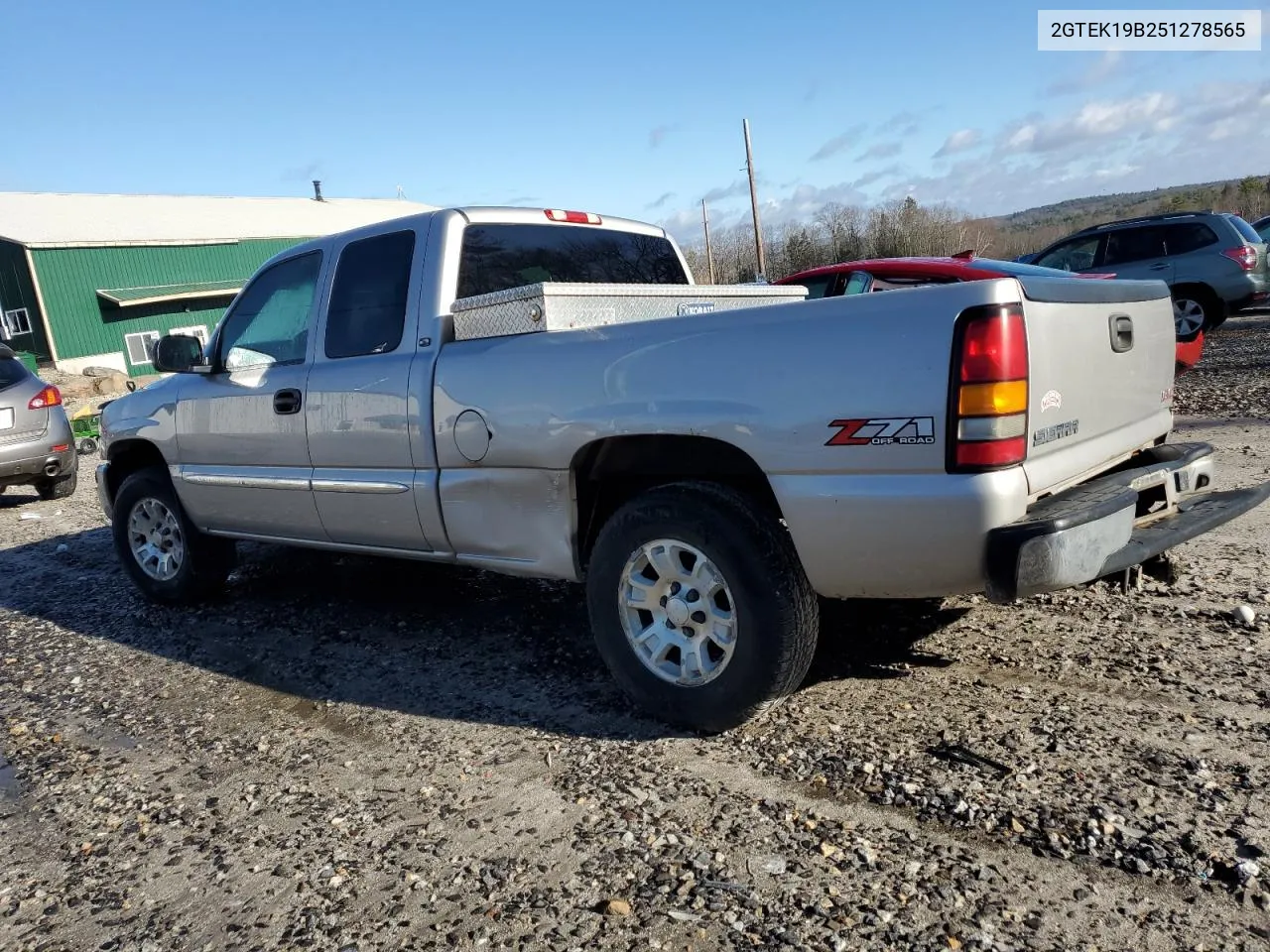 2005 GMC New Sierra K1500 VIN: 2GTEK19B251278565 Lot: 50653454