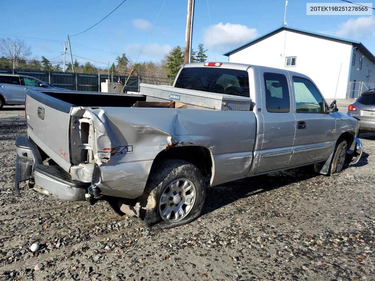 2005 GMC New Sierra K1500 VIN: 2GTEK19B251278565 Lot: 50653454