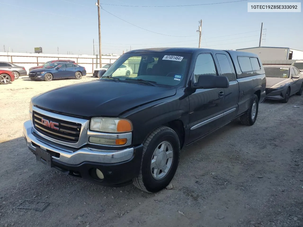 2005 GMC New Sierra C1500 VIN: 1GTEC19Z85E333092 Lot: 67481464