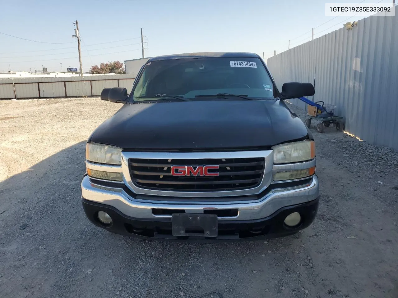 2005 GMC New Sierra C1500 VIN: 1GTEC19Z85E333092 Lot: 67481464