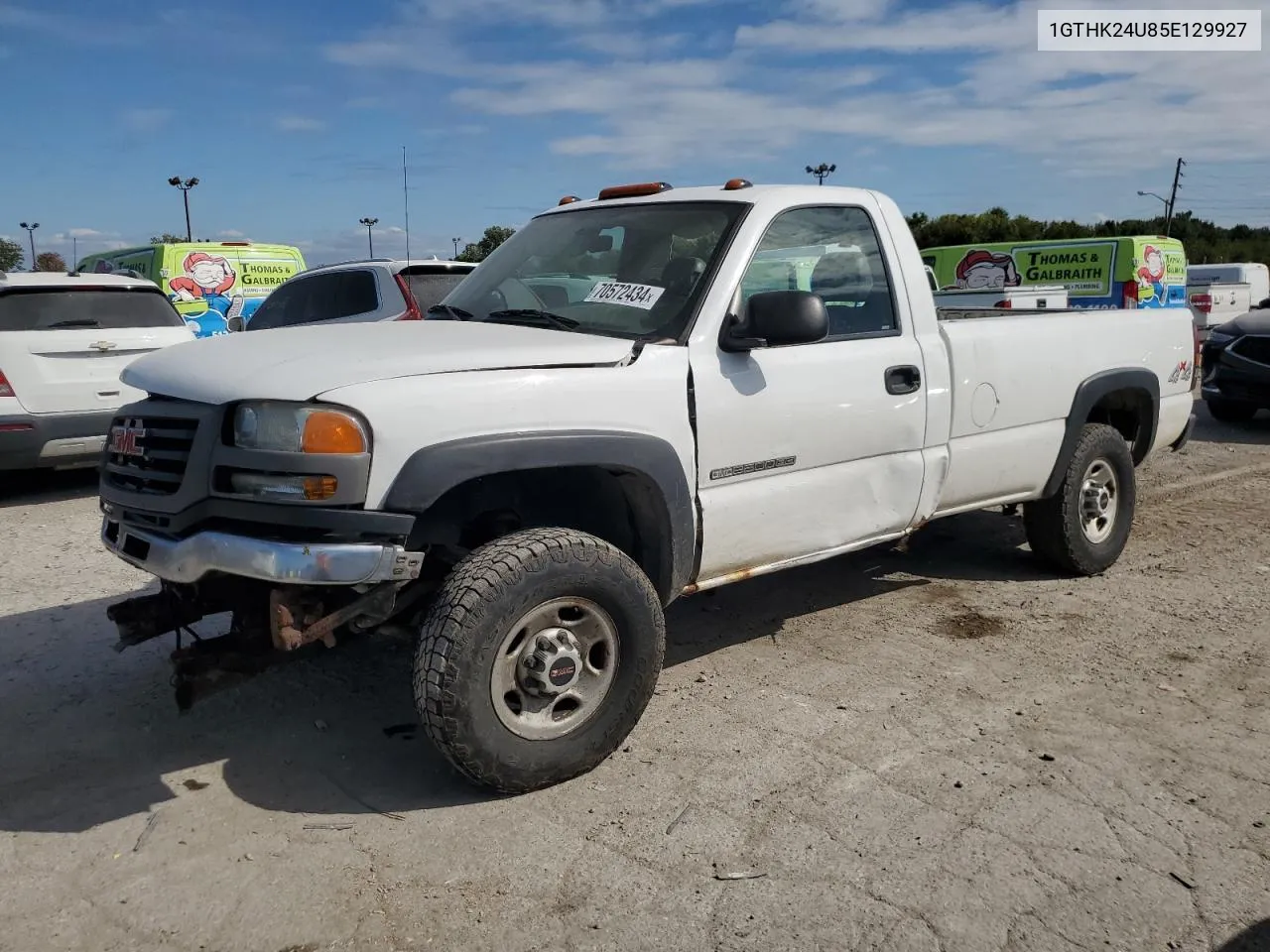 2005 GMC Sierra K2500 Heavy Duty VIN: 1GTHK24U85E129927 Lot: 70572434