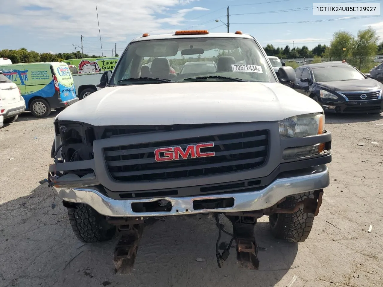 2005 GMC Sierra K2500 Heavy Duty VIN: 1GTHK24U85E129927 Lot: 70572434