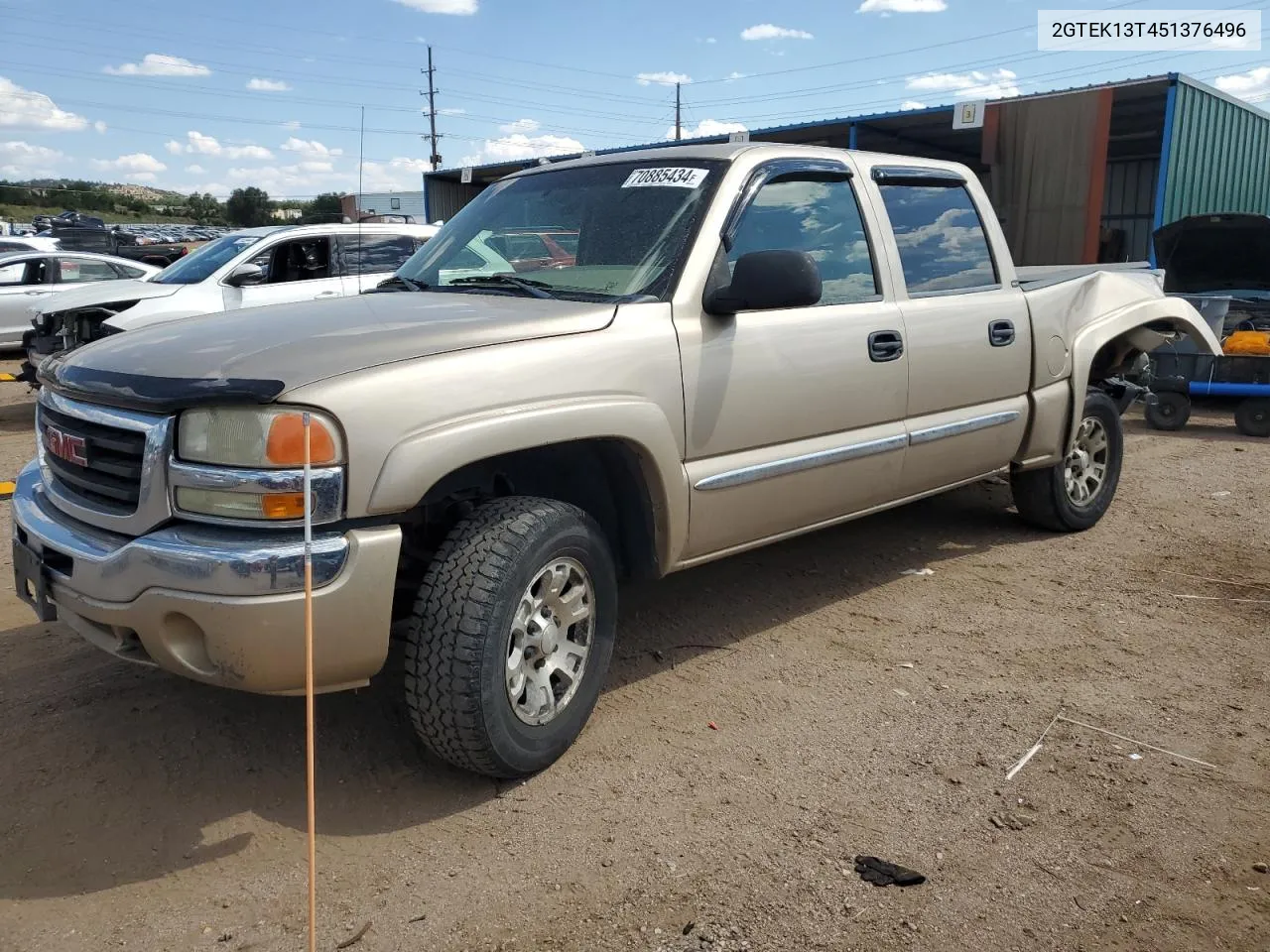 2005 GMC New Sierra K1500 VIN: 2GTEK13T451376496 Lot: 70885434