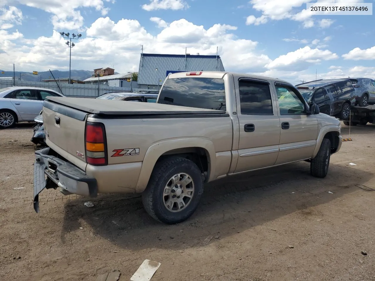 2005 GMC New Sierra K1500 VIN: 2GTEK13T451376496 Lot: 70885434