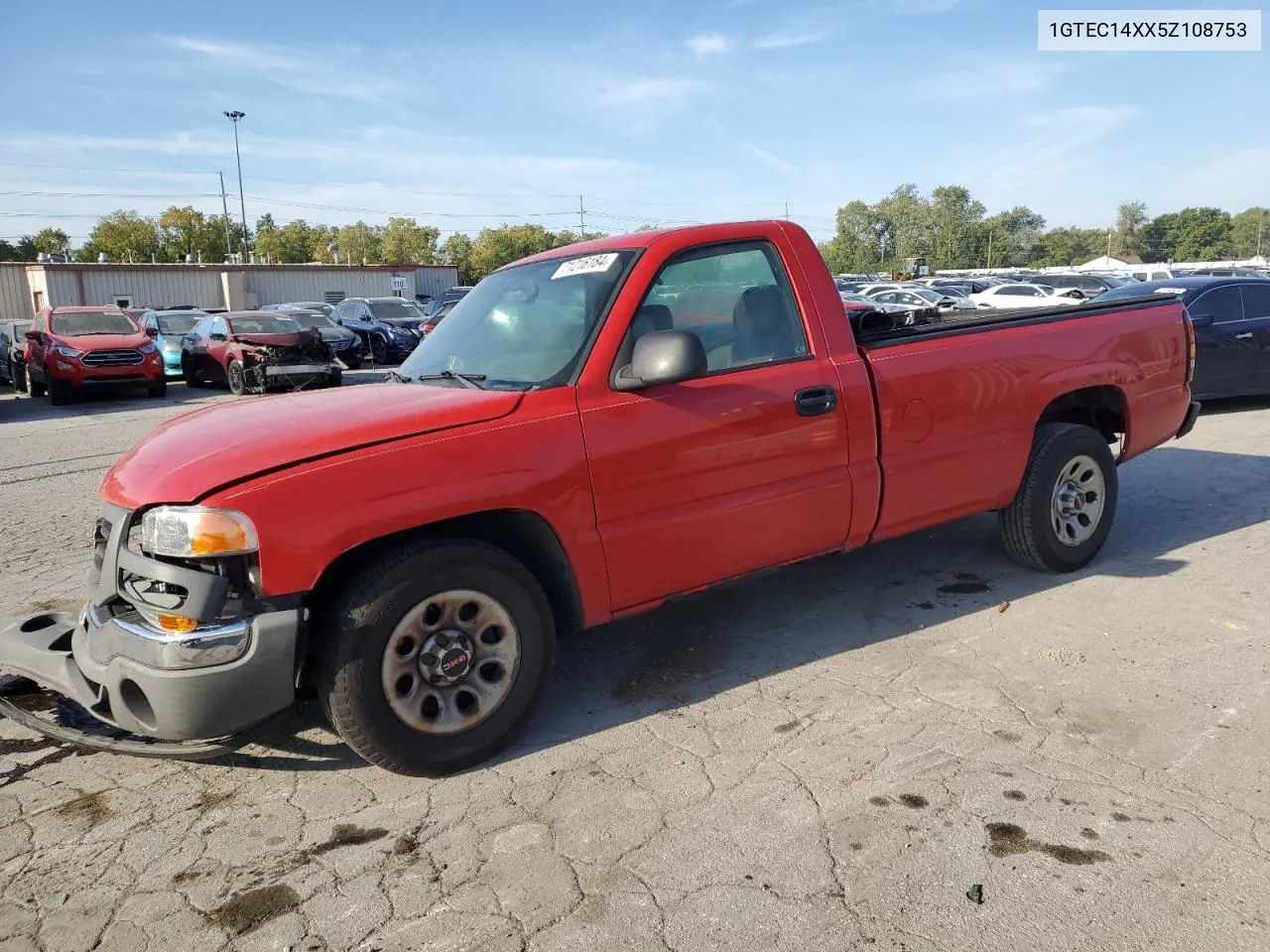 2005 GMC New Sierra C1500 VIN: 1GTEC14XX5Z108753 Lot: 71216184