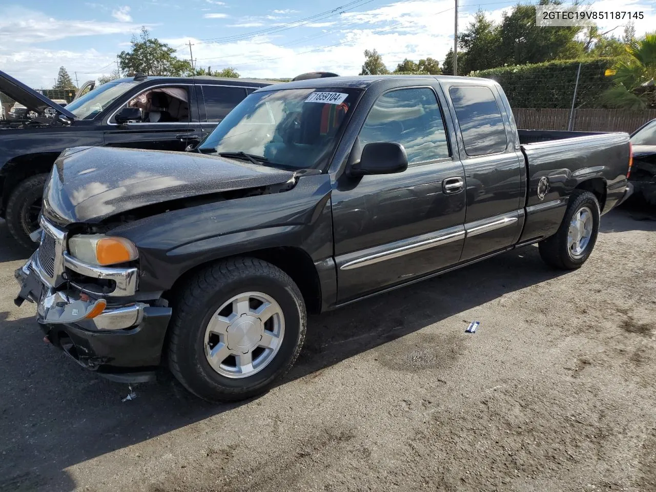 2005 GMC New Sierra C1500 VIN: 2GTEC19V851187145 Lot: 71859104