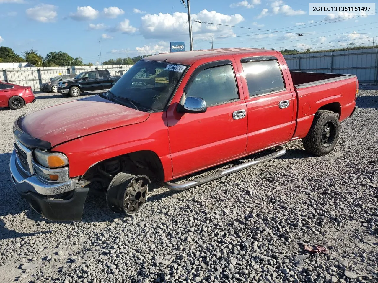 2005 GMC New Sierra C1500 VIN: 2GTEC13T351151497 Lot: 72460014