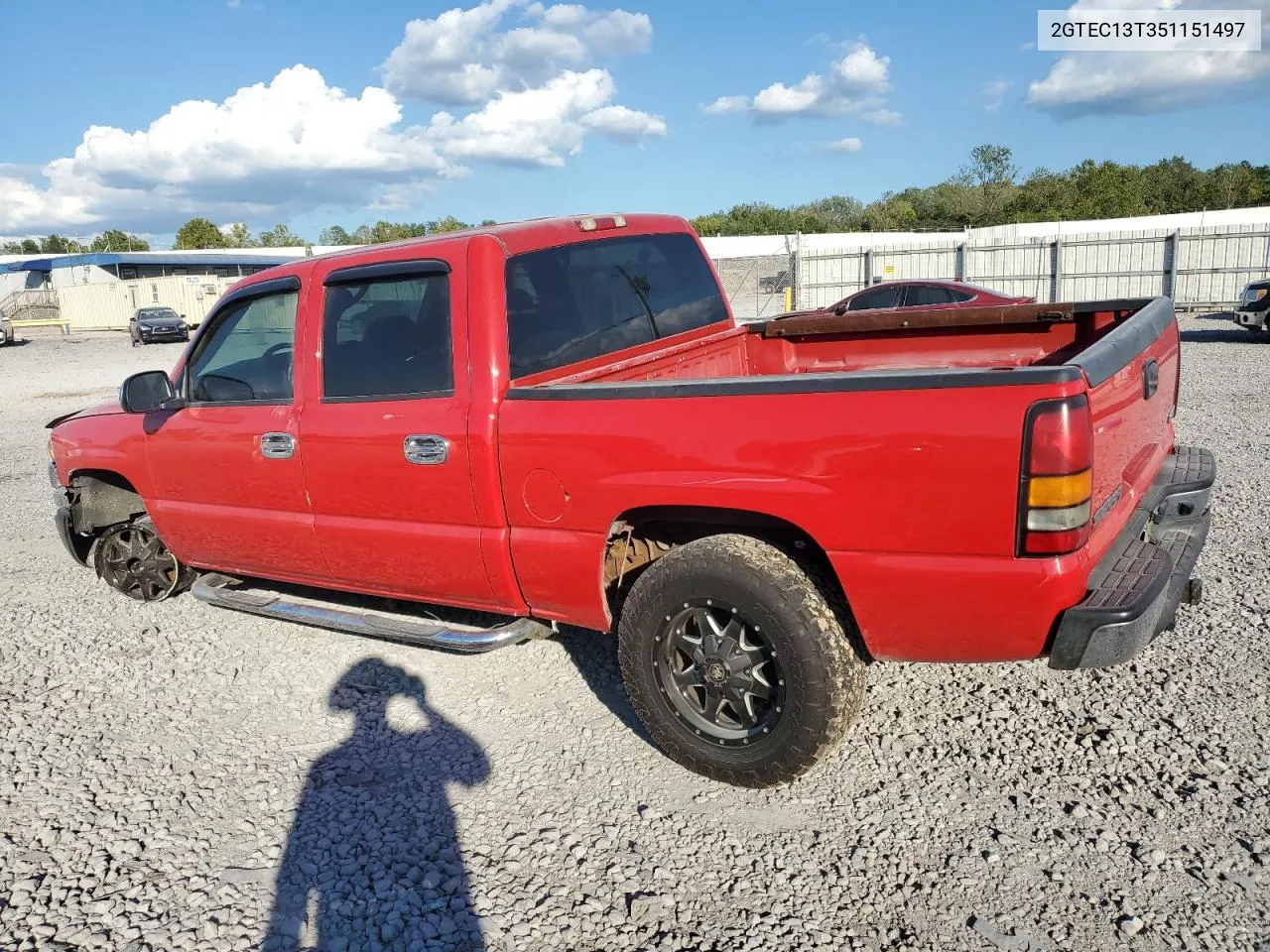 2005 GMC New Sierra C1500 VIN: 2GTEC13T351151497 Lot: 72460014