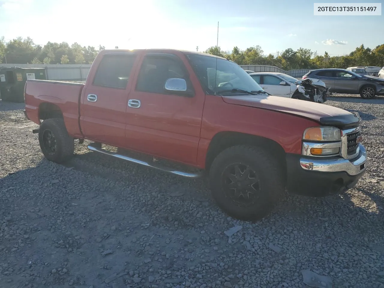 2005 GMC New Sierra C1500 VIN: 2GTEC13T351151497 Lot: 72460014