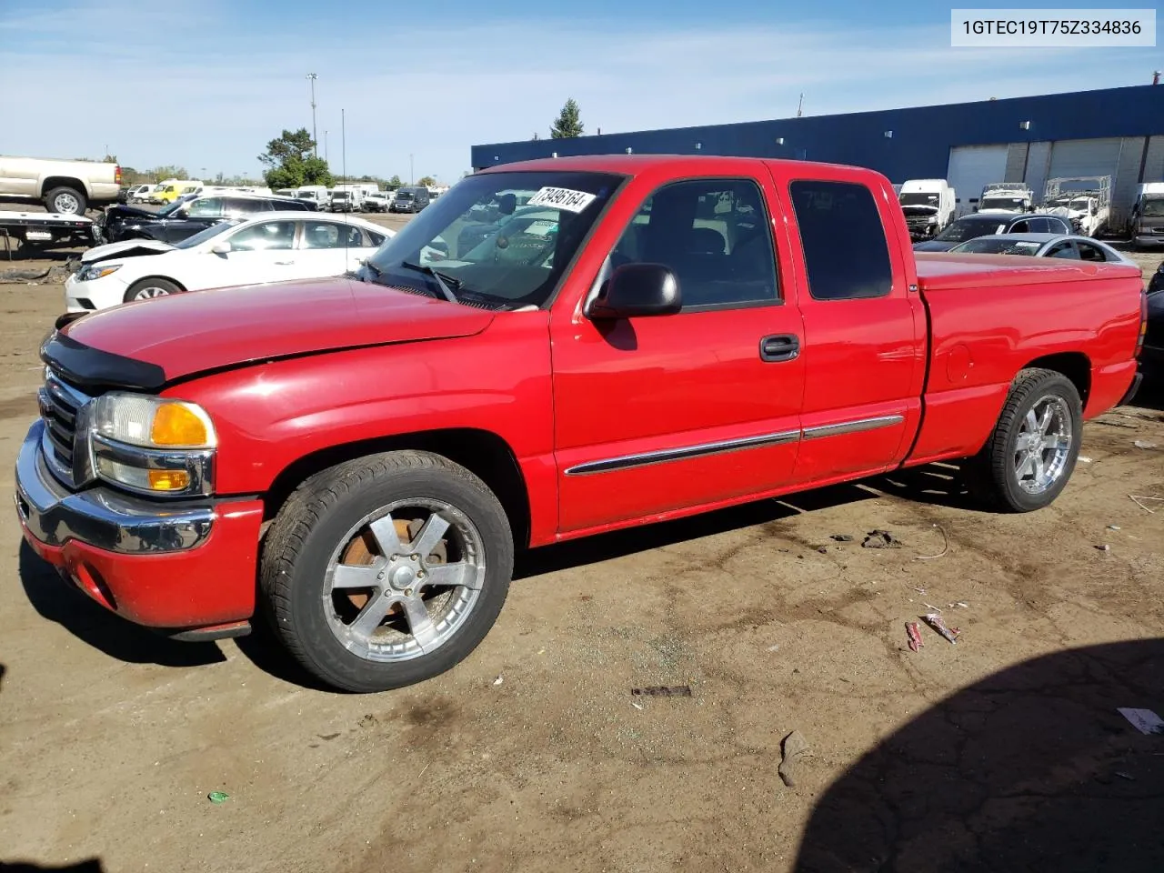 2005 GMC New Sierra C1500 VIN: 1GTEC19T75Z334836 Lot: 73496164