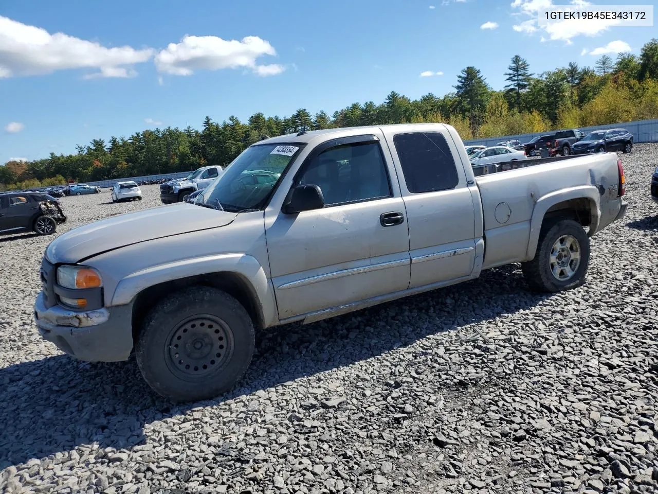 2005 GMC New Sierra K1500 VIN: 1GTEK19B45E343172 Lot: 74283364