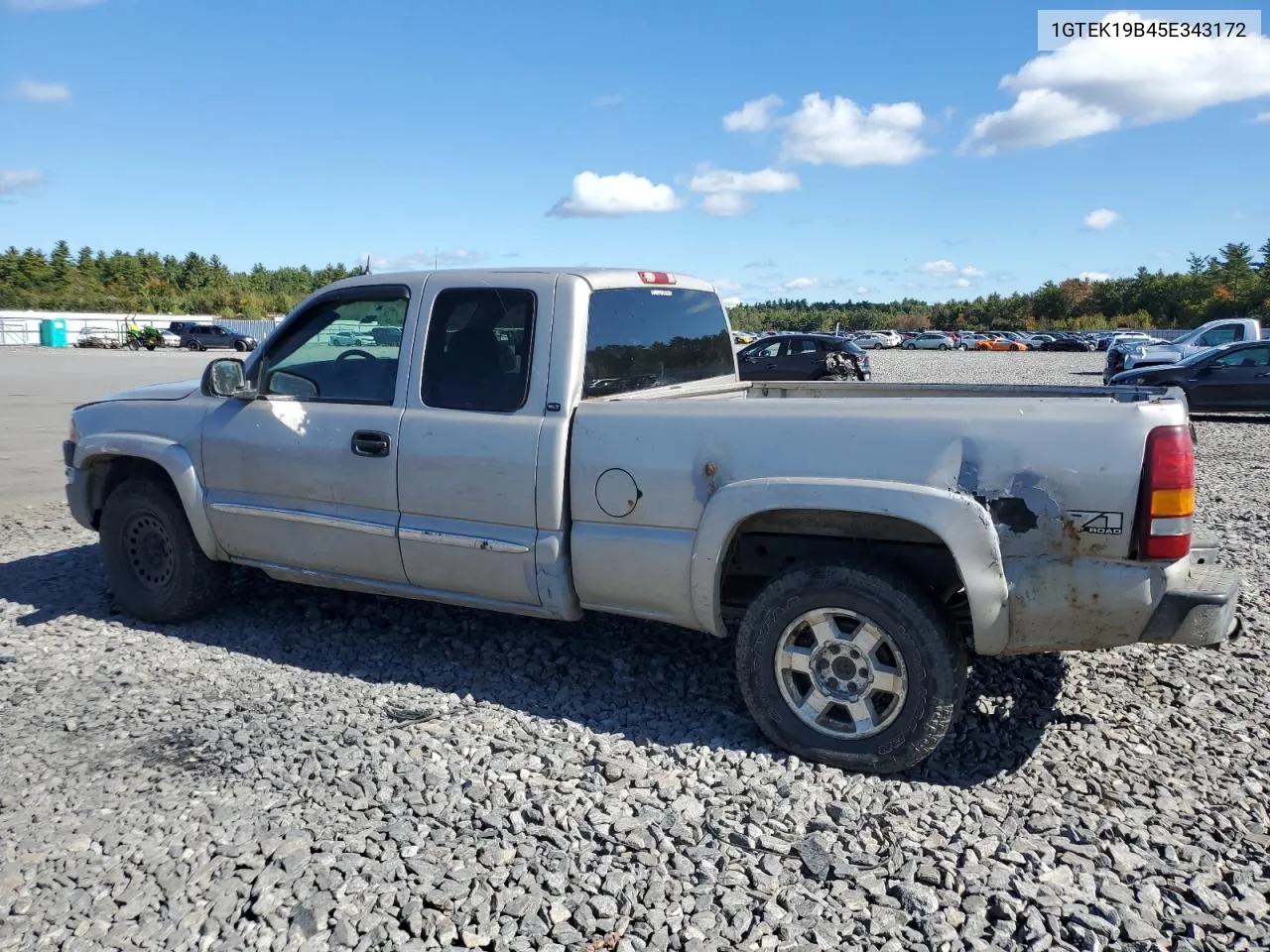 2005 GMC New Sierra K1500 VIN: 1GTEK19B45E343172 Lot: 74283364