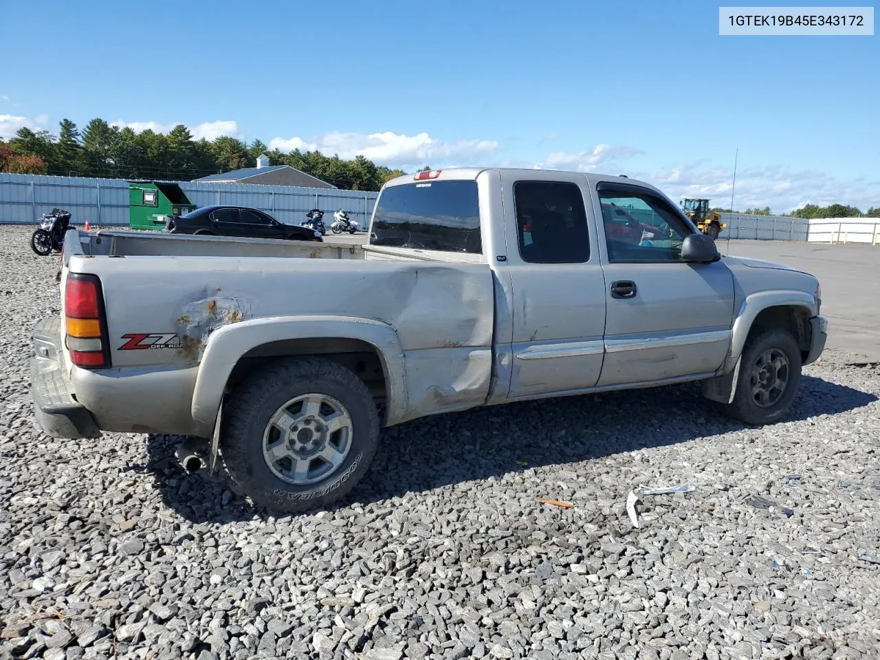 2005 GMC New Sierra K1500 VIN: 1GTEK19B45E343172 Lot: 74283364