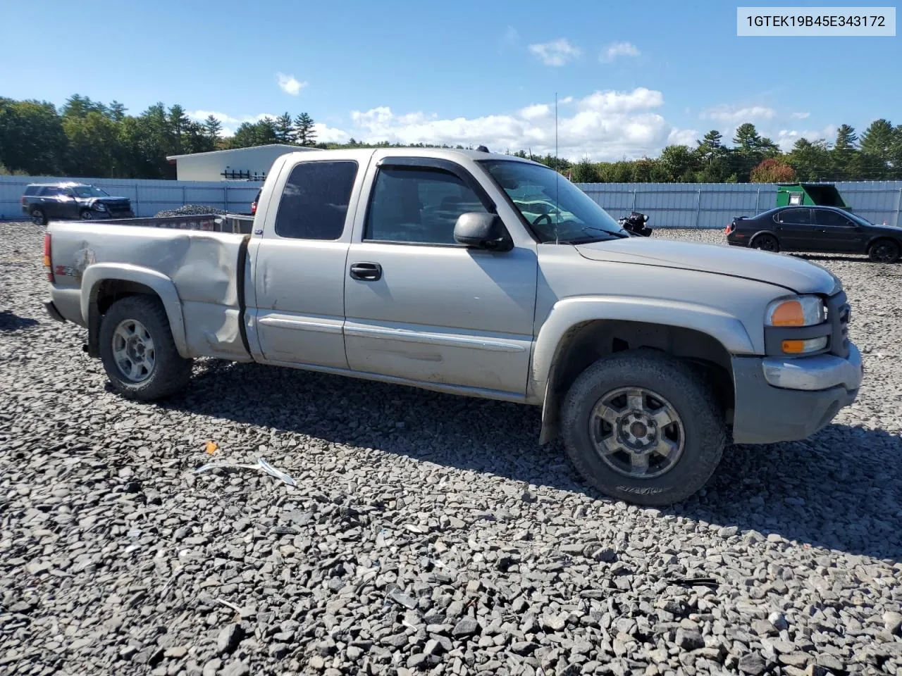 2005 GMC New Sierra K1500 VIN: 1GTEK19B45E343172 Lot: 74283364