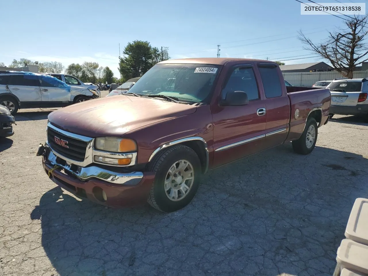 2005 GMC New Sierra C1500 VIN: 2GTEC19T651318538 Lot: 74524054