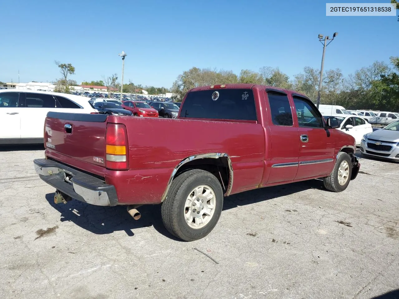 2005 GMC New Sierra C1500 VIN: 2GTEC19T651318538 Lot: 74524054