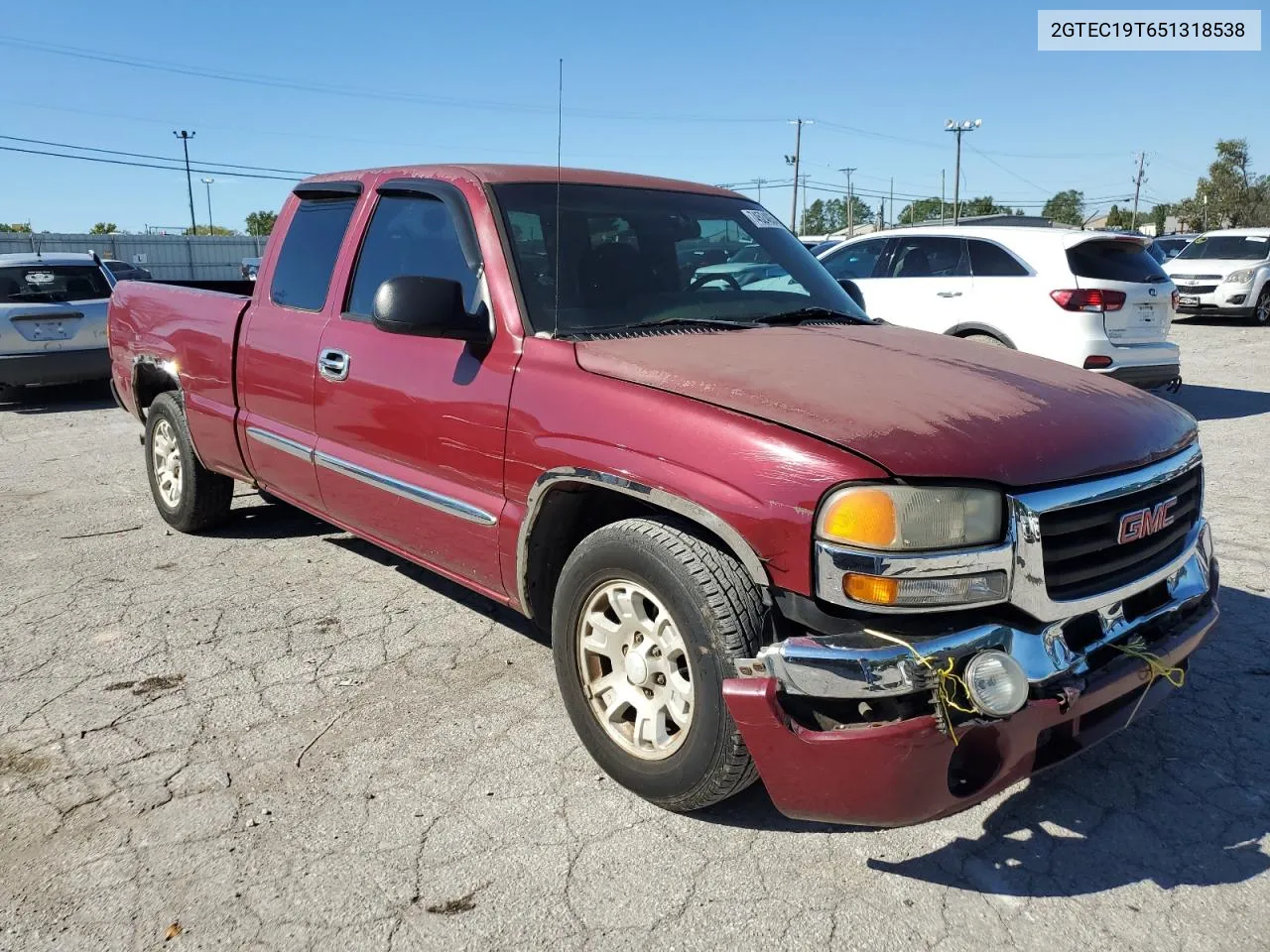 2005 GMC New Sierra C1500 VIN: 2GTEC19T651318538 Lot: 74524054