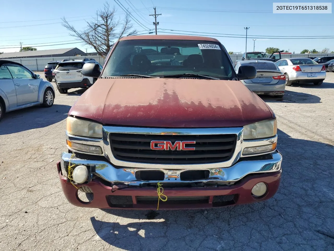 2005 GMC New Sierra C1500 VIN: 2GTEC19T651318538 Lot: 74524054