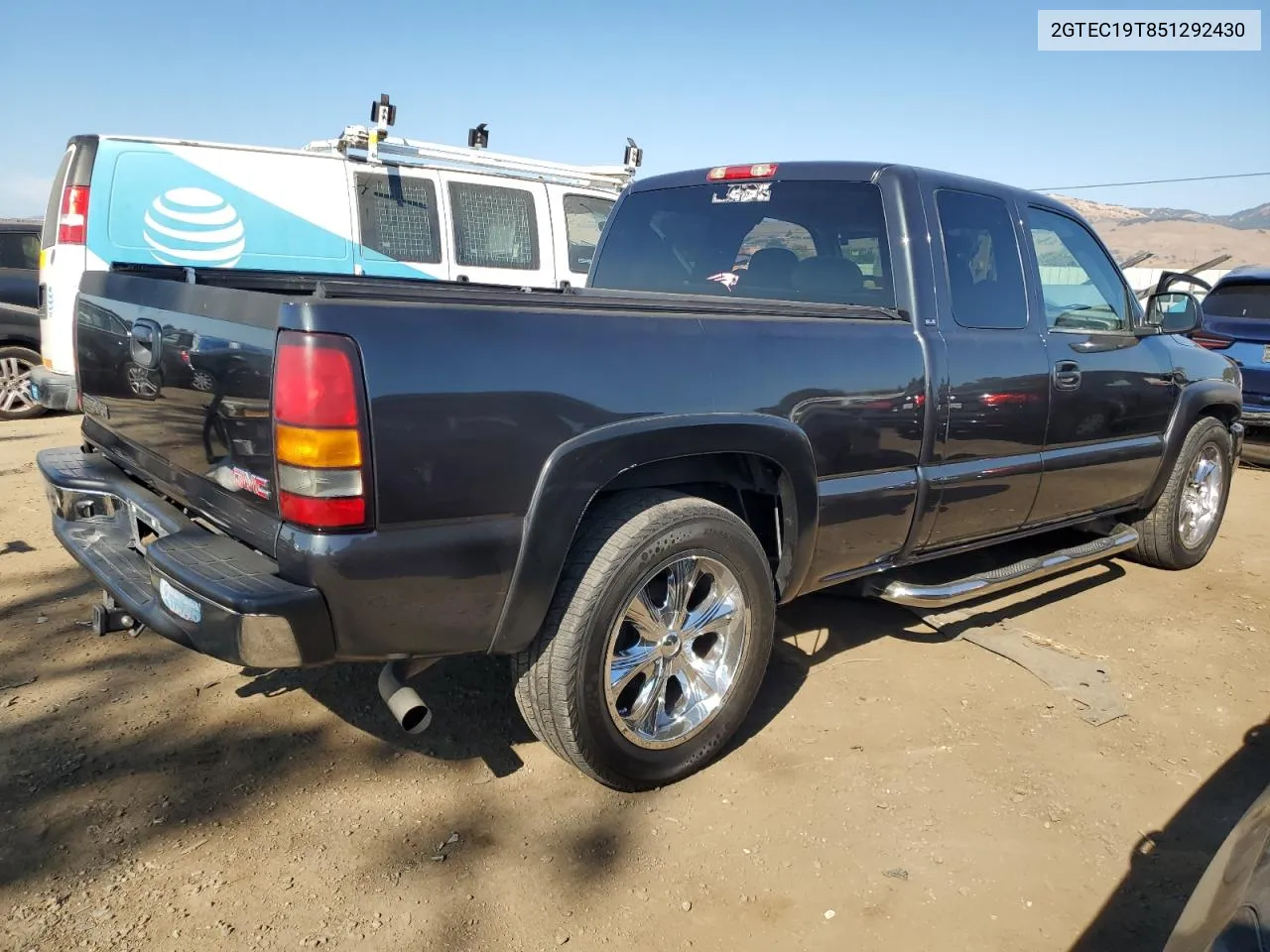 2005 GMC New Sierra C1500 VIN: 2GTEC19T851292430 Lot: 75064054