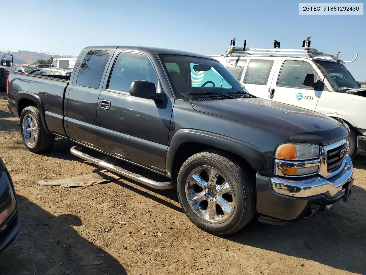 2005 GMC New Sierra C1500 VIN: 2GTEC19T851292430 Lot: 75064054