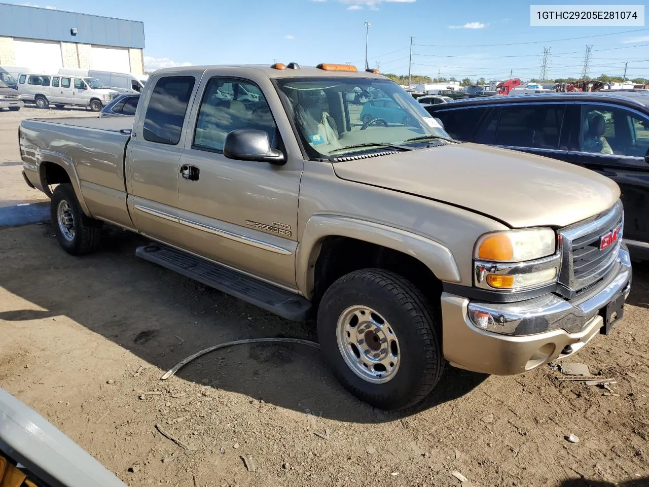 2005 GMC Sierra C2500 Heavy Duty VIN: 1GTHC29205E281074 Lot: 75429004