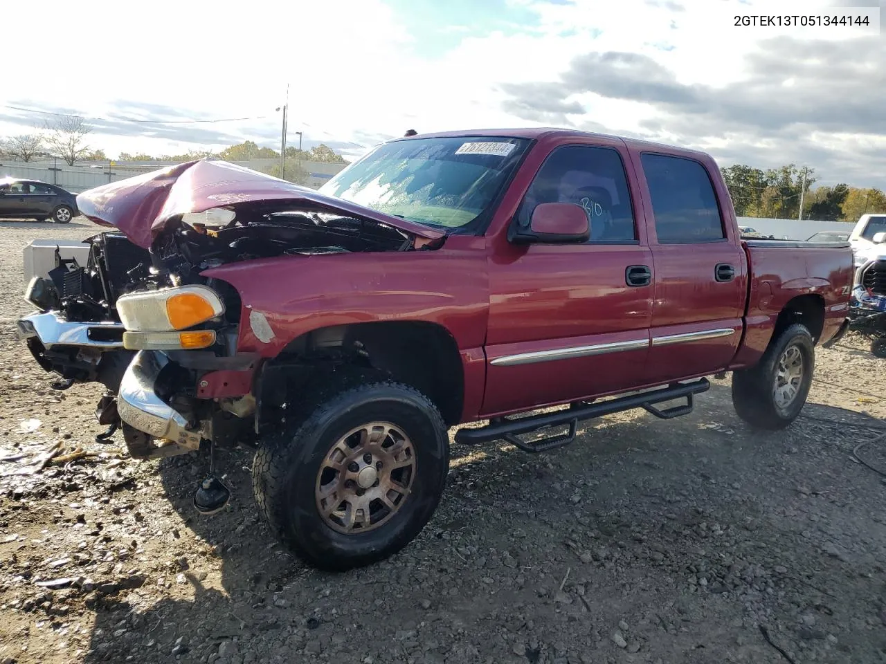 2005 GMC New Sierra K1500 VIN: 2GTEK13T051344144 Lot: 76121344