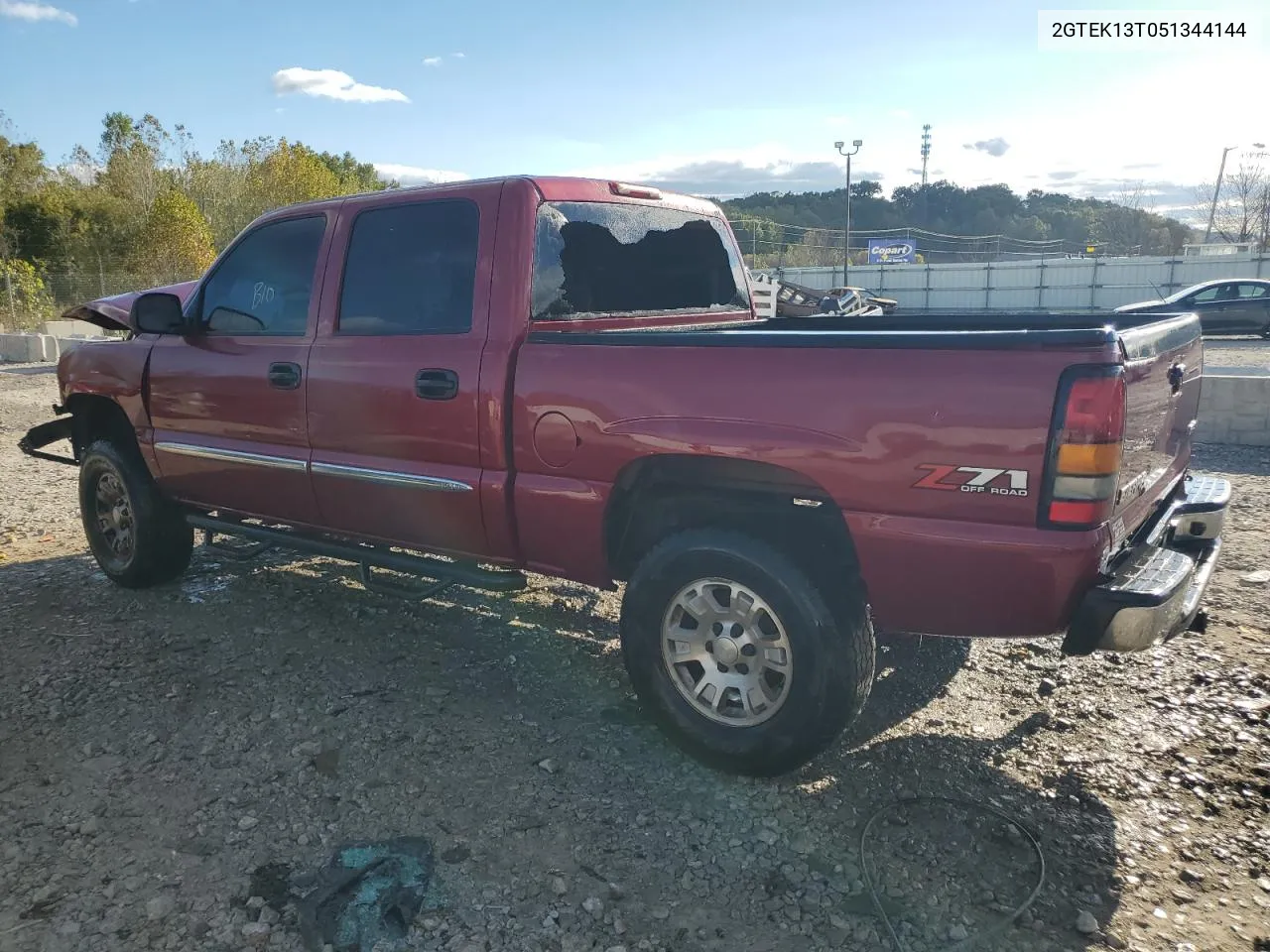 2005 GMC New Sierra K1500 VIN: 2GTEK13T051344144 Lot: 76121344