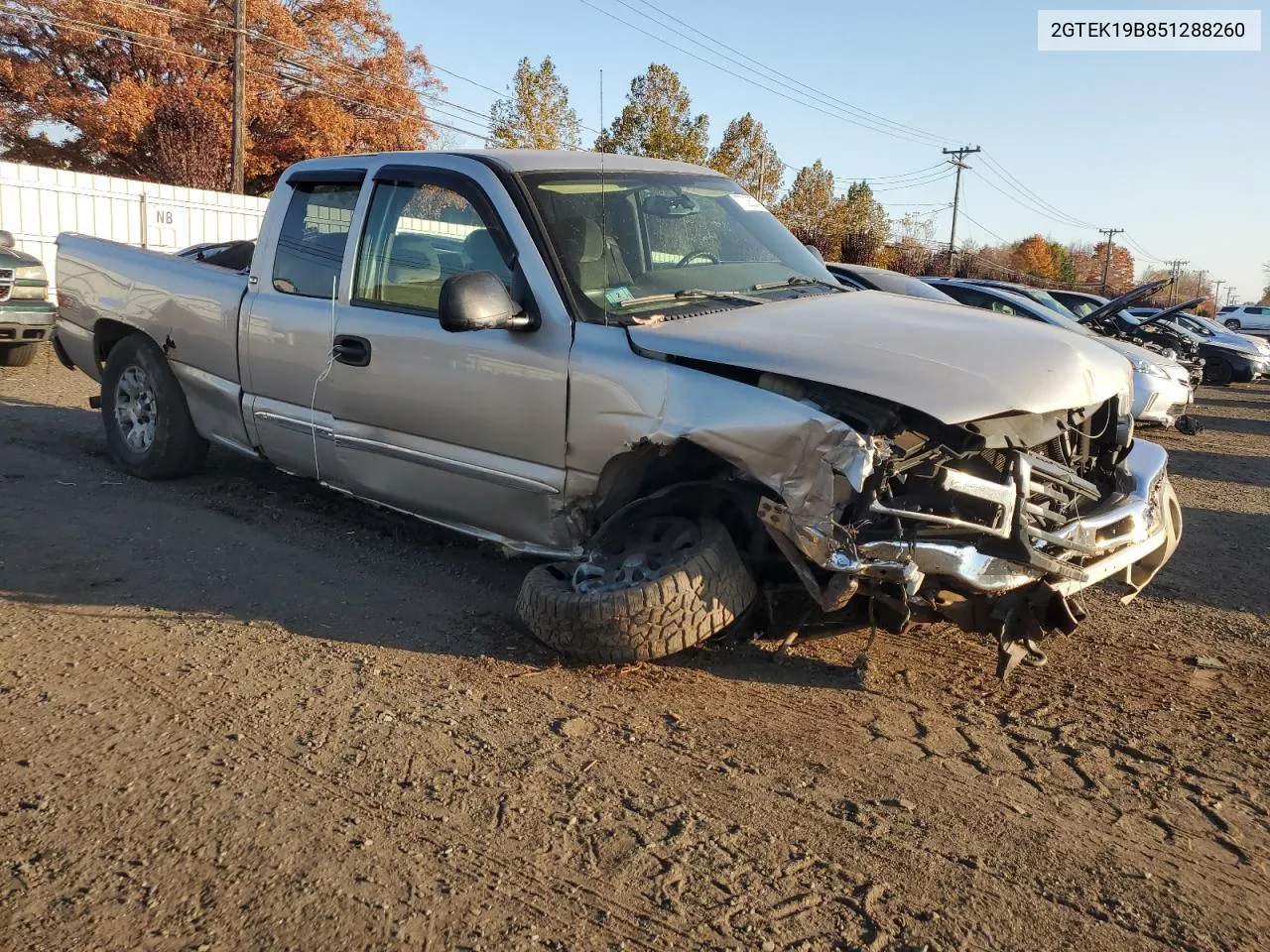 2005 GMC New Sierra K1500 VIN: 2GTEK19B851288260 Lot: 77025374