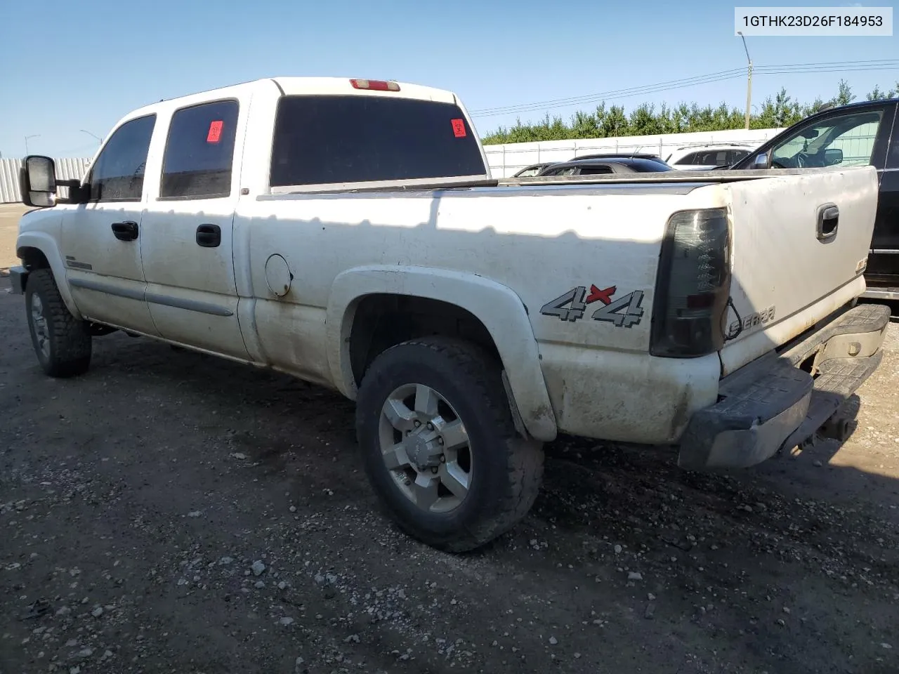 2006 GMC Sierra K2500 Heavy Duty VIN: 1GTHK23D26F184953 Lot: 62430124